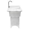 BANLICALI Utility Sink, Modern Rectangular Laundry Room Sink with Washboard,