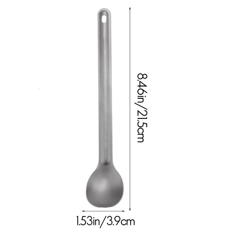 QuirkyLiving 1pc Titanium Spoon 21.5cm x 3.9cm Camping Outdoor Tableware