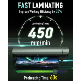 Qfun Laminator Machine 11x17 Cold Thermal Laminator，13 inch Laminating Machine 60s Warm-up with 30 Laminate Sheets，9 in 1 Desktop A3 Lamination Machine with Paper Trimmer for Teacher Home Office