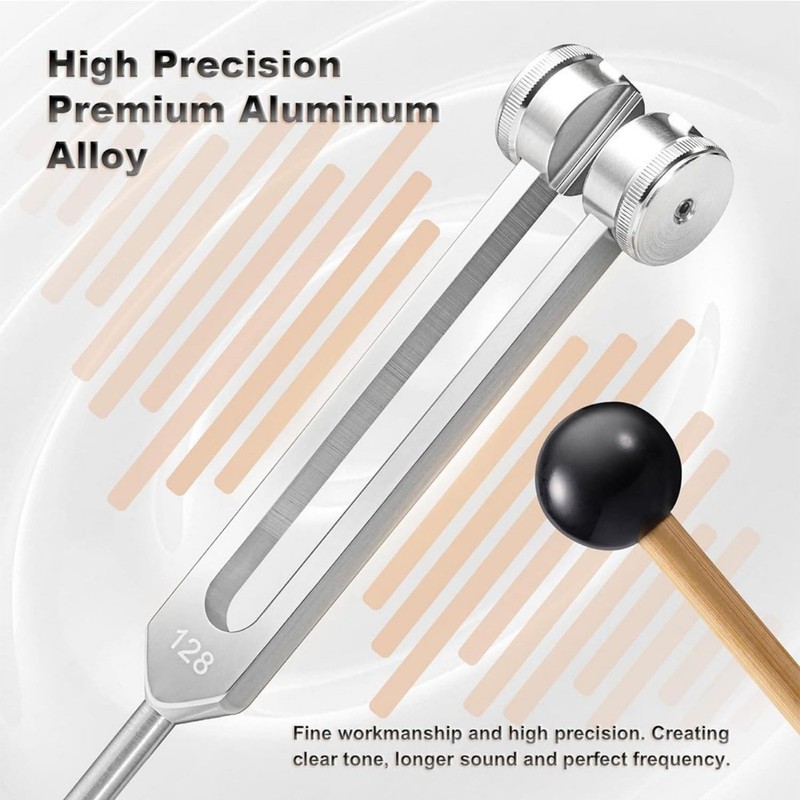 128 Hz Tuning Fork, Tuning Fork for Healing Chakra Set,