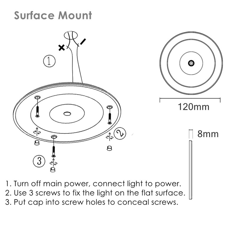 Obeaming 2 x 12V LED Panel Ceiling Light Campervan 120mm