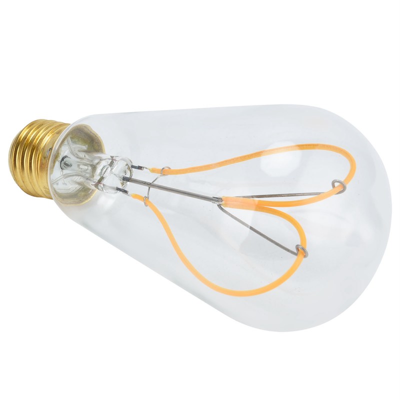 Light Bulb Love Peach Heart Shaped Transparent LED Filament Lamp