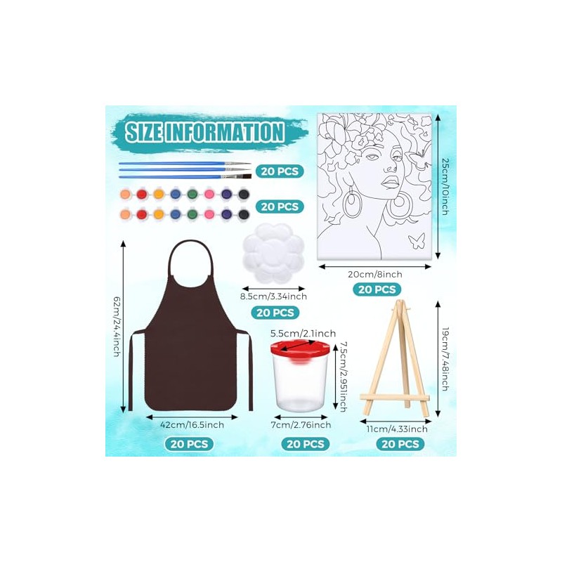 Sherr Juego de 140 piezas de 20 piezas de pintura