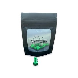 CRWLR MTB Presta Valve Adapter - Convert Presta to Schrader - Inflate Tire Using Standard Pump or Air Compressor (5 Pack) (Green)
