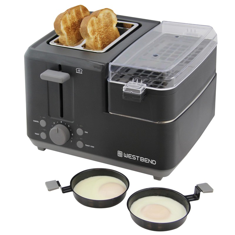West Bend Breakfast Station 2-Slice Toaster and Egg Cooker/Poacher with