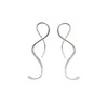Spiral Threader Earrings 925 Sterling Silver Twisted Linear Curved Pull