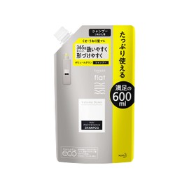 Flat Essential Flat Volume Down Shampoo, Dull Hair, Wavy Hair, Ends, Difficult to Spread, Straight Hair, Formulated with Removing Ingredients (Cleaning Ingredient), Refill, 20.3 fl oz (600 ml), Refreshing Floral Scent