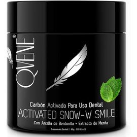 NOW-W SMILE - Menta | Carbon Activado para Uso Dental + Menta + Arcilla Bentonita | 60g