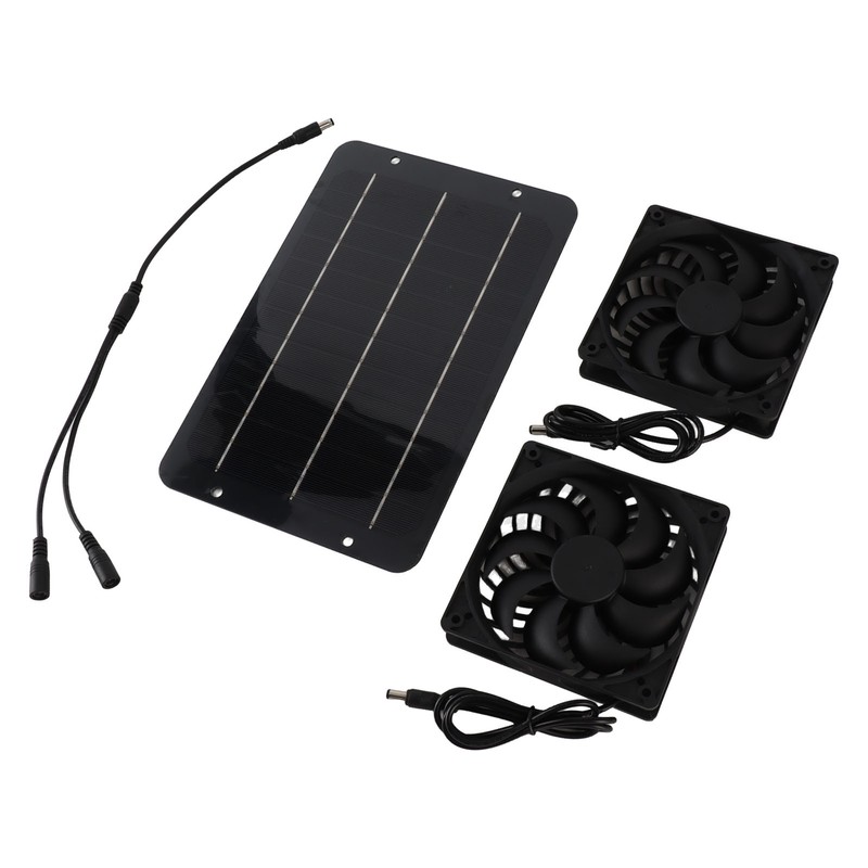 Solar Panel Fan Kit 10W Solar Powered Dual Fans for