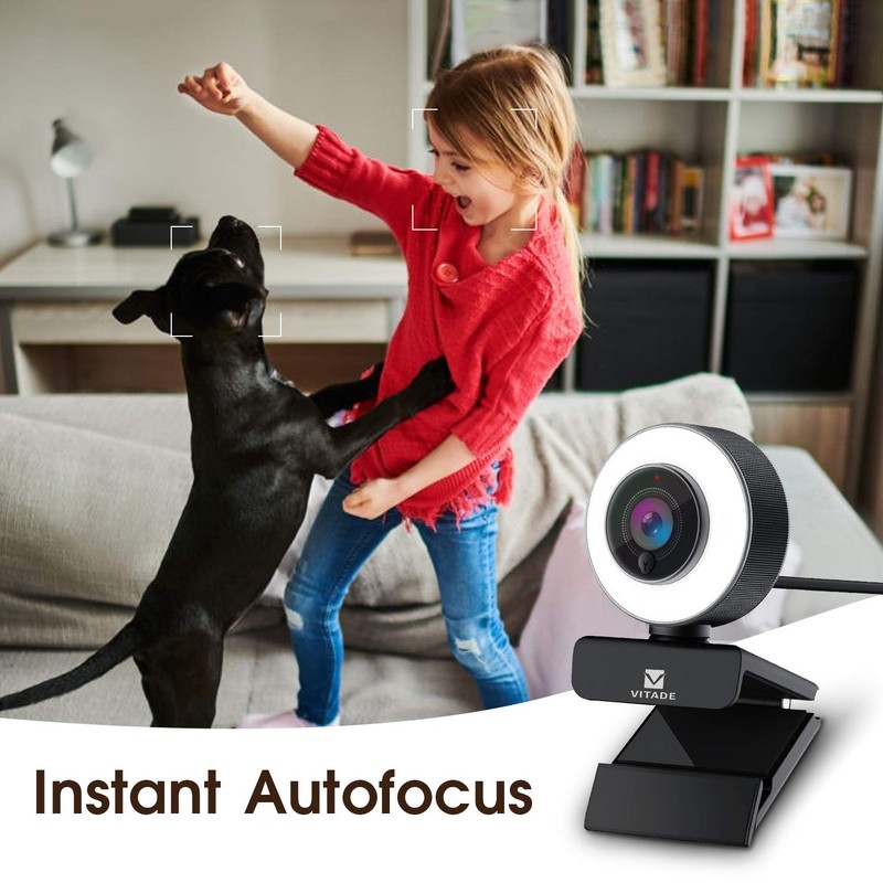VITADE Webcam with Microphone, HD 1080p Web Camera 960A Streaming