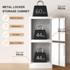 BAVNNRO 2 Door Metal Locker Storage Cabinet with Locking Doors