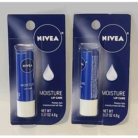 NIVEA 2 NIVEA MOISTURE LIP CARE 0.17 oz Shea Butter Provitamin B5 Discontinued Formula