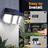 EverBrite 2PK Solar Motion Sensor Lights, 3 Heads, IP65 Waterproof
