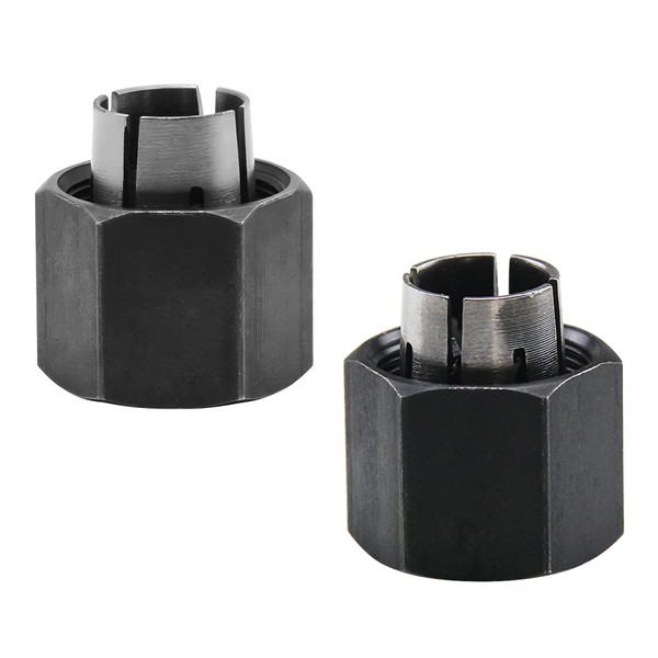2PCS 19691 1/4" and 19693 1/2" Router Collet fits for