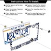 Mexican Tiles Print Boho License Plate Frame Stainless Steel Metal