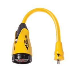Marinco EEL Pigtail Adapters, 15A 125V to 30A 125V