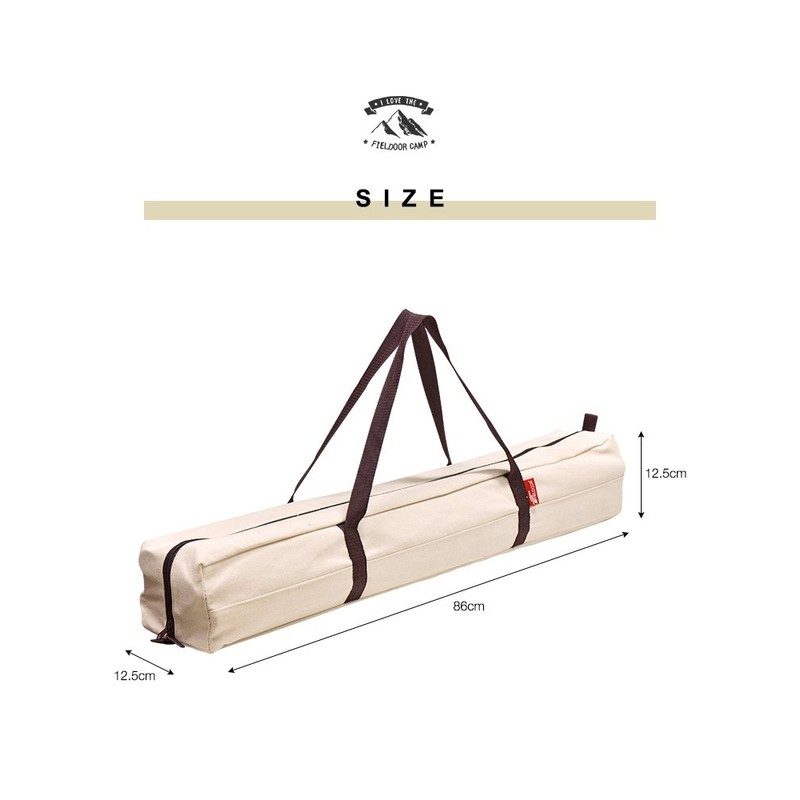 FIELDOOR Canvas Storage Bag for Wooden Tent Poles, Holds Up