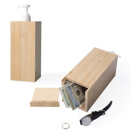 LiveBe Wooden Diversion Safe Box Hidden Safe for Jewelry and Valuables with Discreet Secret Lid (Original wood color)
