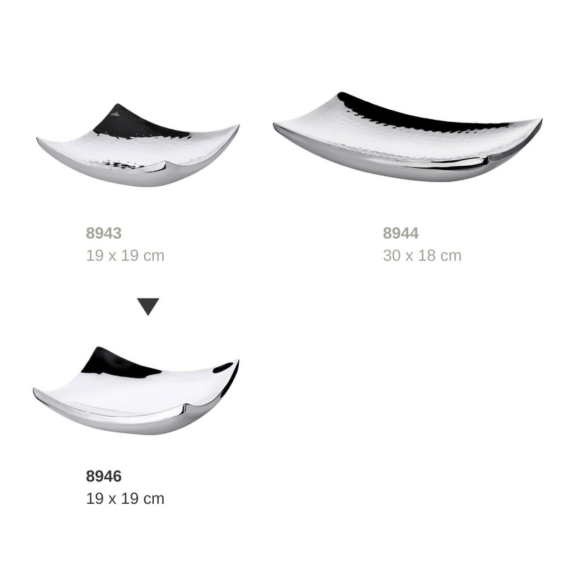 EDZARD Dallas Bowl (19 x 19 cm) Square Stainless Steel