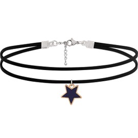 Sacina Hippie Boho Layered Star Choker Necklace, Black Choker, Choker Necklace for Women, Boho Necklace, Gothic Choker, Christmas Jewelry Gift for Women