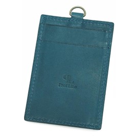 Prof Line Tochigi Leather [Japanese Card Case] Pass Case, Ultra Thin, High Quality, Genuine Leather, Flower pale green