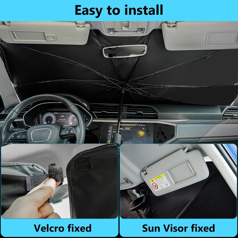 Car sun protection, windscreen, windscreen sun protection, heat protection, car