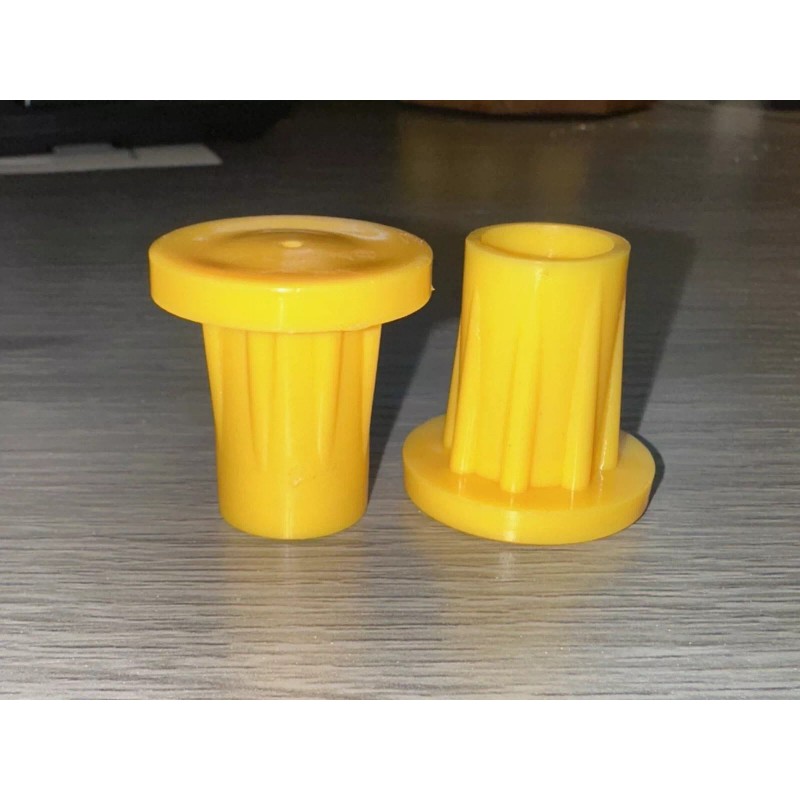 1/2" YELLOW SURVEYORS #4 REBAR CAPS 10pcs, SURVEY MARKER, PROPERTY