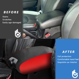 XYHGM - Funda para reposabrazos de consola central para Jeep Wrangler JK 2011, 2012, 2013, 2014, 2015, 2016, 2017, accesorios de piel, cubierta de la tapa de la caja de reposabrazos, protector de