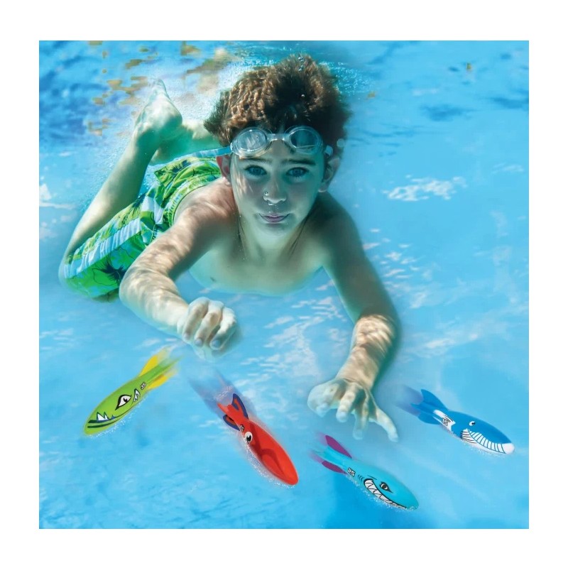 Play Day Diving Torpedoes 4-Pack Underwater Summer Family Fun, Ages