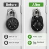 Directional Combination Padlock for Lockers – Resettable Keyless Metal Lock