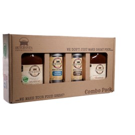 Dutch Oven Steak Lovers Combo Pack - Stampede, Spicy Stampede, Fenceline, Californio - Bold & Savory Steakhouse Flavors - Handcrafted Smokehouse Seasoning Essentials - 2x2 Flask/Tin Sauce & Rub Set