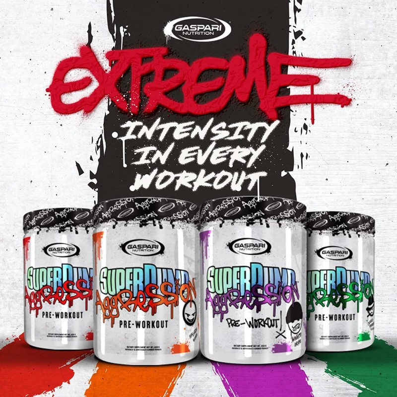 Gaspari Nutrition SuperPump Aggression Pre-Workout: Energy, Focus, Endurance and Recovery,