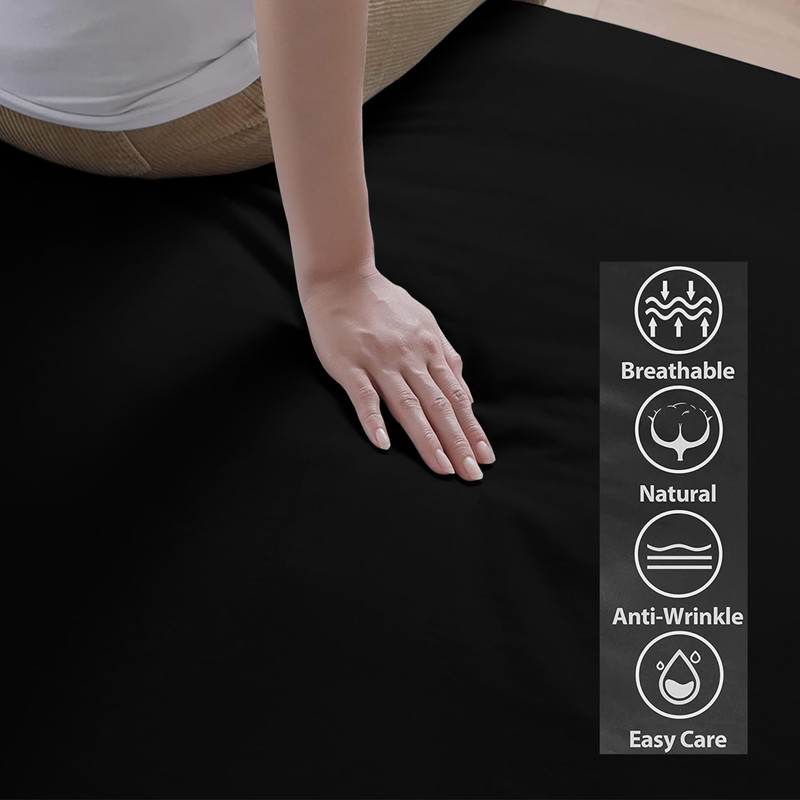 BQC Microfiber Fitted Sheet 30 Cm Deep Premium Quality Bed