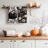 Artoid Mode Black Polka Dot Pumpkin Fall Kitchen Towels Dish