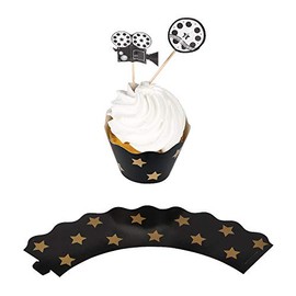 Fun Express Movie Night Cupcake Collars W/Picks (100