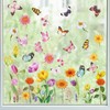 9 Sheets Spring Summer Window Stickers Tulips Flower Window Clings