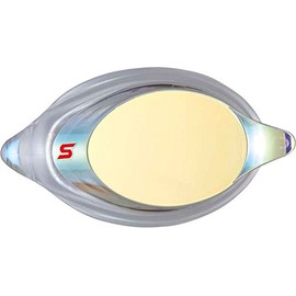 [スワンズ] スイミングゴーグル 度付きレンズ SRXCL-M PAF CY クリア×フラッシュイエローミラー S-7.00 レーシング クッション付 大人用 レンズのみ