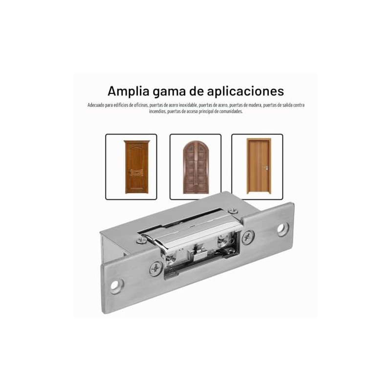Electric Strike Lock, Cerradura de Puerta Ajustable Strike elctrico de