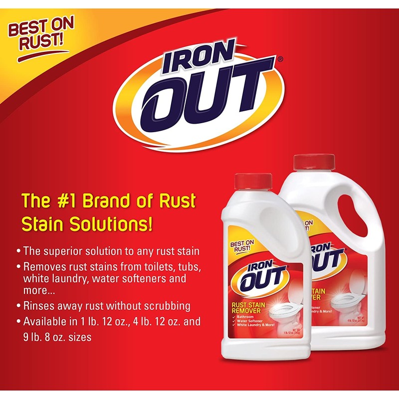 Iron OUT Rust Stain Remover Powder, Remove Rust Stains in