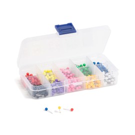 U Brands Map Pins Set, Office Supplies, Assorted Colors, 4mm Diameter, 15mm L, 500 Count