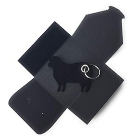 Felt Key Fob Sheep/Lamb/Animal Black as Key Fob / Luggage Tag and Special Gift with Eyelet and Key Ring Made in Germany, neutral