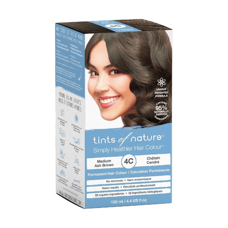 Tints of Nature Medium Ash Brown Permanent Hair Dye 4C