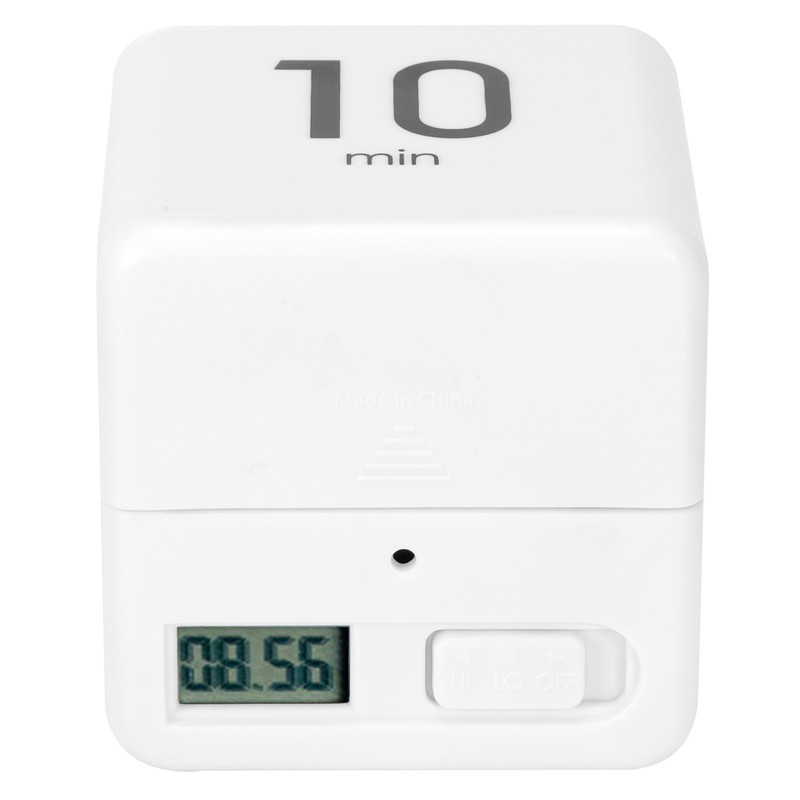 Gravity Sensor Cubic Digital Timer with Display Time Management for