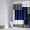 Rock Cloud Navy Blue and White Shower Curtain, Gray Modern