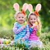 BFSYRR Easter Bunny Ears,Bunny Costume Kids,2 Pcs Easter Bunny Headband