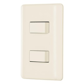 Volteck PA-APDO-EBI, Placa armada 1 interruptor y 1 escalera color marfil