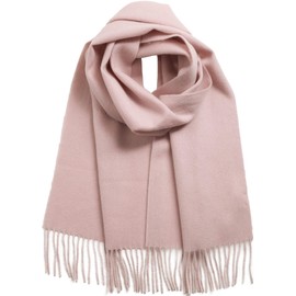 Filomo 100% Cashmere Scarf, Women's, Men's, Available in 21 Colors, Great for Yourself or as a Gift, multicolor (pink / beige)