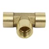 Sourcingmap 1/4BSP Female Thread Brass T Shape Tube Pipe Connecting