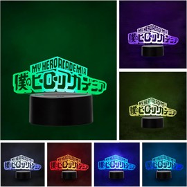 Wolostore LED Lamp Anime Manga My Hero Academia Color Changing USB Night Light and Decoration Help Night Sleep Gift