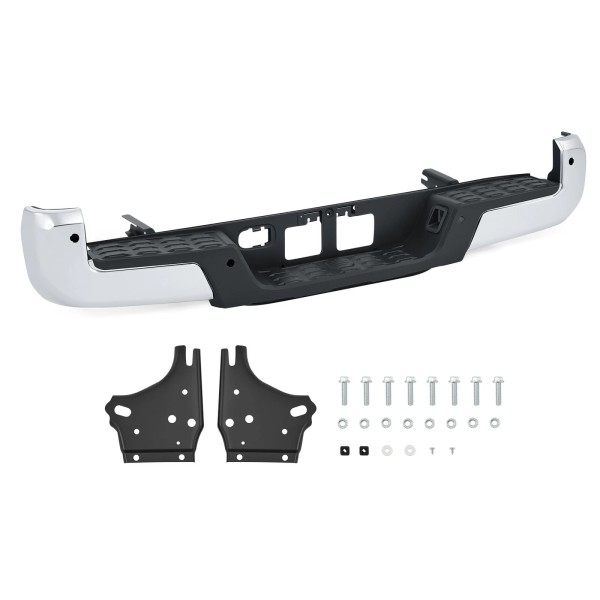 PREENEX Chrome Rear Step Bumper For Toyota Tacoma 2016-2023 With